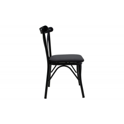 Spencer Καρέκλα PVC μαύρο-μαύρο πόδι 42x51x84cm