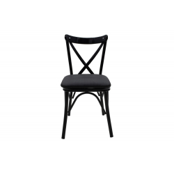Spencer Καρέκλα PVC μαύρο-μαύρο πόδι 42x51x84cm