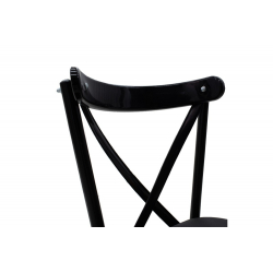 Spencer Καρέκλα PVC μαύρο-μαύρο πόδι 42x51x84cm