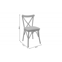 Spencer Καρέκλα PVC μαύρο-μαύρο πόδι 42x51x84cm