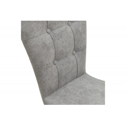 Καρέκλα Sonora pakoworld γκρι antique ύφασμα, καρυδί πόδι 47x50x87.5