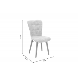 Καρέκλα Sonora pakoworld γκρι antique ύφασμα, καρυδί πόδι 47x50x87.5