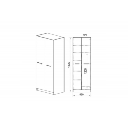 Παπουτσοθήκη-ντουλάπι Amarilda pakoworld 8 ζεύγων sonoma 59x37x180εκ