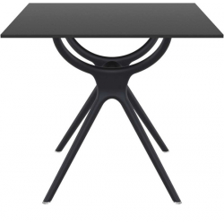 AIR ΤΡΑΠΕΖΙ 80Χ80Χ74εκ. BLACK LAMINATE 12mm