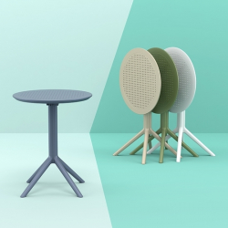 SKY OLIVE GREEN Φ60X74εκ. ΤΡΑΠΕΖΙ ΠΤΥΣ/ΝΟ ΠΟΛ/ΝΙΟΥ