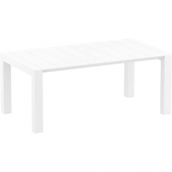 VEGAS WHITE 100X180/220Χ75εκ. ΕΠΕΚΤ.ΤΡΑΠΕΖΙ ΠΟΛ/ΝΙΟΥ