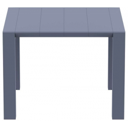 VEGAS DARK GREY 100X100/140Χ75εκ. ΕΠΕΚΤ. ΤΡΑΠΕΖΙ ΠΟΛ/ΝΙΟΥ