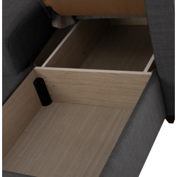 ΚΑΝΑΠΕΣ ΚΡΕΒΑΤΙ GHUFRAN ΓΩΝΙΑ ΑΝΑΣΤΡΕΨΙΜΗ ΓΚΡΙ HM3244.03 200x133x77Yεκ.