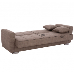 ΚΑΝΑΠΕΣ ΚΡΕΒΑΤΙ POLYA ΤΡΙΘΕΣΙΟΣ ΚΑΦΕ HM3240.02 215x80x77 εκ.