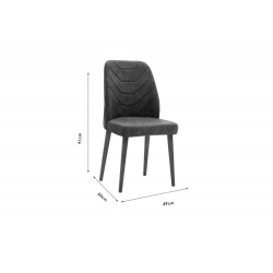 Καρέκλα Adeline pakoworld βελούδο καφέ antique-καρυδί πόδι 49x52x91εκ
