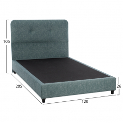 ΚΡΕΒΑΤΙ DOLORES ΑΠΟ ΥΦΑΣΜΑ LIGHT GREEN HM649.27 ΓΙΑ ΣΤΡΩΜΑ 90x200 εκ.