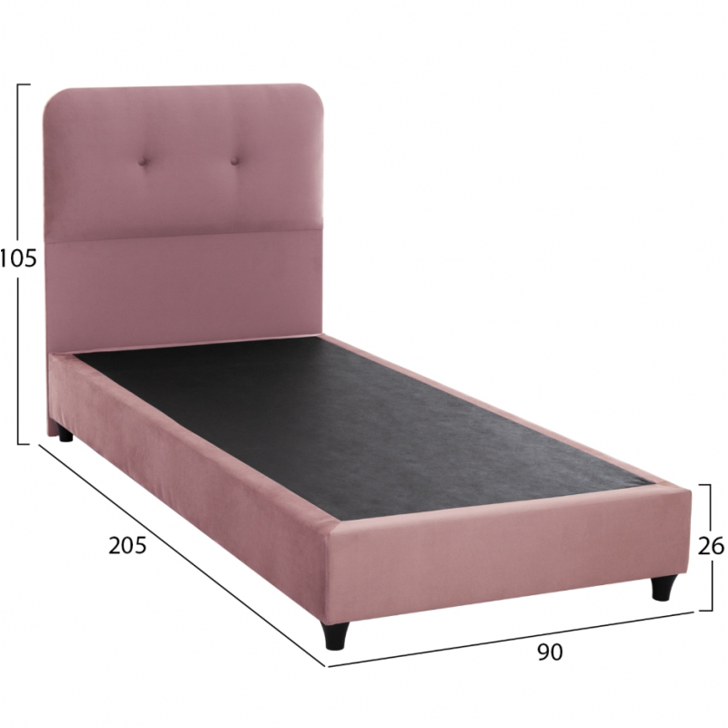 ΚΡΕΒΑΤΙ DOLORES ΣΑΠΙΟ ΜΗΛΟ ΒΕΛΟΥΔΟ HM649.12 ΓΙΑ ΣΤΡΩΜΑ 90x200 εκ. ΚΡΕΒΑΤΙ DOLORES ΣΑΠΙΟ ΜΗΛΟ ΒΕΛΟΥΔΟ HM649.12 ΓΙΑ ΣΤΡΩΜΑ 90x200 εκ.