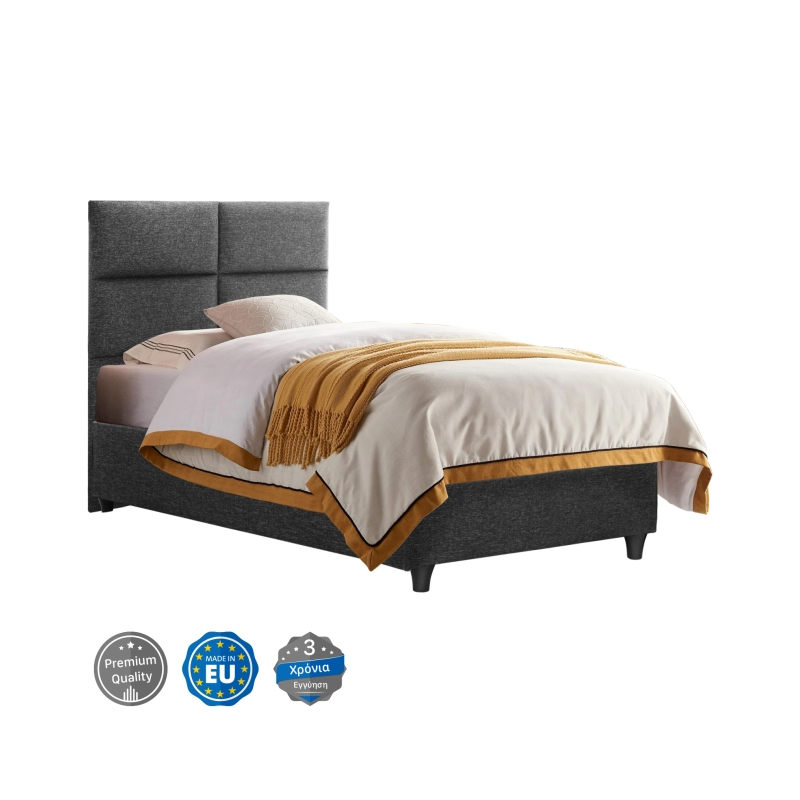 ΚΡΕΒΑΤΙ MILO ΑΠΟ ΓΚΡΙ ΥΦΑΣΜΑ HM652.01 ΓΙΑ ΣΤΡΩΜΑ 90x200 εκ. ΚΡΕΒΑΤΙ MILO ΑΠΟ ΓΚΡΙ ΥΦΑΣΜΑ HM652.01 ΓΙΑ ΣΤΡΩΜΑ 90x200 εκ.