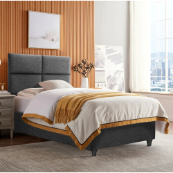 ΚΡΕΒΑΤΙ MILO ΑΠΟ ΓΚΡΙ ΥΦΑΣΜΑ HM652.01 ΓΙΑ ΣΤΡΩΜΑ 90x200 εκ. ΚΡΕΒΑΤΙ MILO ΑΠΟ ΓΚΡΙ ΥΦΑΣΜΑ HM652.01 ΓΙΑ ΣΤΡΩΜΑ 90x200 εκ.