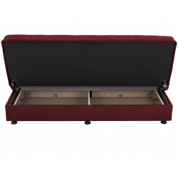 ΚΑΝΑΠΕΣ ΚΡΕΒΑΤΙ ANDRI ΤΡΙΘΕΣΙΟΣ ΚΟΚΚΙΝΟ HM3239.06 180x72x77 εκ.