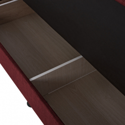 ΚΑΝΑΠΕΣ ΚΡΕΒΑΤΙ ANDRI ΤΡΙΘΕΣΙΟΣ ΚΟΚΚΙΝΟ HM3239.06 180x72x77 εκ.