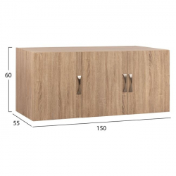 ΠΑΤΑΡΙ 3ΦΥΛΛΗΣ ΝΤΟΥΛΑΠΑΣ CARLY HM385.02 ΣΕ ΧΡΩΜΑ SONAMA 150X55Χ60Υεκ.