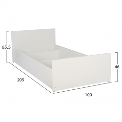 ΚΡΕΒΑΤΙ ADLER ΜΕΛΑΜΙΝΗΣ ΜΟΝΟ ΓΙΑ ΣΤΡΩΜΑ 90Χ200εκ. ΛΕΥΚΟ HM2433.03 ΚΡΕΒΑΤΙ ADLER ΜΕΛΑΜΙΝΗΣ ΜΟΝΟ ΓΙΑ ΣΤΡΩΜΑ 90Χ200εκ. ΛΕΥΚΟ HM2433.03