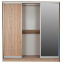 ΝΤΟΥΛΑΠΑ 3ΦΥΛΛΗ ΣΥΡΟΜΕΝΗ ΜΕ ΚΑΘΡΕΠΤΗ SONAMA OAK HM2435  200X60X210Υεκ