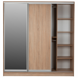 ΝΤΟΥΛΑΠΑ 3ΦΥΛΛΗ ΣΥΡΟΜΕΝΗ ΜΕ ΚΑΘΡΕΠΤΗ SONAMA OAK HM2435  200X60X210Υεκ