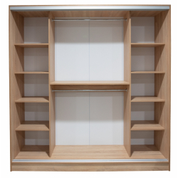ΝΤΟΥΛΑΠΑ 3ΦΥΛΛΗ ΣΥΡΟΜΕΝΗ ΜΕ ΚΑΘΡΕΠΤΗ SONAMA OAK HM2435  200X60X210Υεκ
