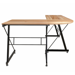 ΓΩΝΙΑΚΟ ΓΡΑΦΕΙΟ WALNUT ΕΠΙΦΑΝΕΙΑ ΜΕ ΜΕΤΑΛΛΙΚΟ ΣΚΕΛΕΤΟ HM2127.02 158Χ120Χ74εκ.