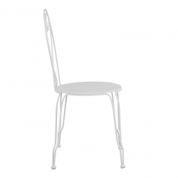 ΚΑΡΕΚΛΑ ΜΕΤΑΛΛΙΚΗ AMORE ΛΕΥΚΗ 42x48x90 εκ. HM5007.12