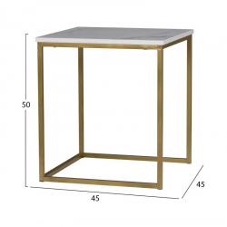 ΖΙΓΚΟΝ GRELAY 2 ΤΕΜ MDF ΟΨΗ ΜΑΡΜΑΡΟΥ και ΜΕΤΑΛΛΟ HM8762.11 45Χ45Χ50εκ. και 37Χ37Χ43 εκ.