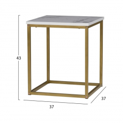 ΖΙΓΚΟΝ GRELAY 2 ΤΕΜ MDF ΟΨΗ ΜΑΡΜΑΡΟΥ και ΜΕΤΑΛΛΟ HM8762.11 45Χ45Χ50εκ. και 37Χ37Χ43 εκ.