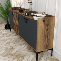 ΜΠΟΥΦΕΣ ΜΕΛΑΜΙΝΗΣ ΚΑΡΥΔΙ ΚΑΙ ΑΝΘΡΑΚΙ 180x35x78Yεκ. HM9433.01