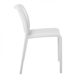 MODA Καρέκλα Στοιβαζόμενη PP - UV Άσπρο 48x57x80cm