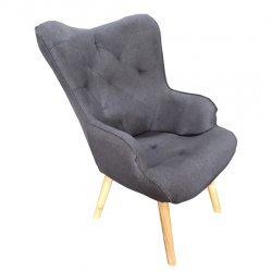 ADRIA ΜΠΕΡΖΕΡΑ DARK GREY ΥΦΑΣΜΑ 65Χ64Χ44-96εκ.