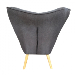 ADRIA ΜΠΕΡΖΕΡΑ DARK GREY ΥΦΑΣΜΑ 65Χ64Χ44-96εκ.