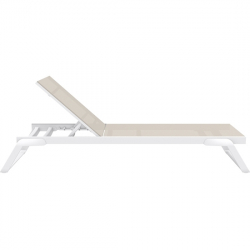 TROPIC ΞΑΠΛΩΣΤΡΑ WHITE/TAUPE ΑΛΟΥΜ-ΠΟΛ/ΝΙΟΥ 210X72X31εκ.