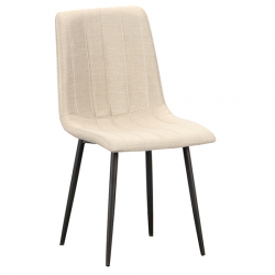 Καρέκλα Τραπεζαρίας 4τμχ Dora Beige Ύφασμα 45x53x48-86εκ.