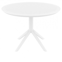 SKY WHITE Φ105X74εκ. ΤΡΑΠΕΖΙ ΠΟΛ/ΝΙΟΥ