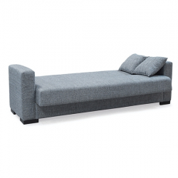 ROVER SILVER GREY ΥΦΑΣΜΑ 3ΘΕΣΙΟΣ ΚΑΝΑΠΕΣ/ΚΡΕΒΑΤΙ ΜΕ ΑΠΟΘ.ΧΩΡΟ 210X80εκ.