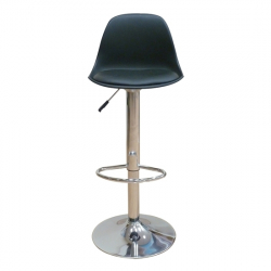 Σκαμπό Μπάρ 2τμχ Bar92 Black Pu/Pp 37x33x102εκ.