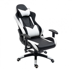 A6190 ΜΑΥΡΟ/ΛΕΥΚΟ ΠΟΛΥΘΡΟΝΑ GAMING 68Χ72X44-117/53-127εκ.