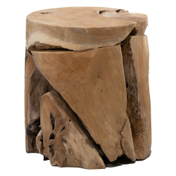Σκαμπό Arteco pakoworld χειροποίητο teak ξύλο φυσικό 35x35x40εκ