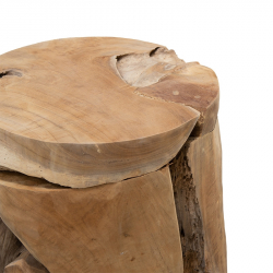 Σκαμπό Arteco pakoworld χειροποίητο teak ξύλο φυσικό 35x35x40εκ