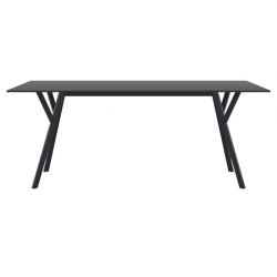MAX ΤΡΑΠΕΖΙ 180X90Χ74εκ. BLACK LAMINATE 12mm