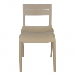SERENA Καρέκλα Στοιβαζόμενη PP - UV Cappuccino 56x51x82cm