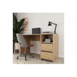 Γραφείο εργασίας Joniel pakoworld μελαμίνης oak 114x56x75εκ