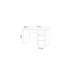 Γραφείο εργασίας Joniel pakoworld μελαμίνης oak 114x56x75εκ