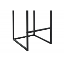 Σκαμπό bar Hydro pakoworld μεταλλικό μαύρο-ύφασμα γκρι antique 46x52x100εκ