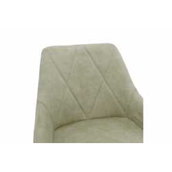 Σκαμπό bar Empower pakoworld μεταλλικό μαύρο-ύφασμα antique γκρι 49x49x97εκ