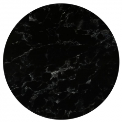 HPL (High Pressure Laminated) Επιφάνεια Τραπεζιού Απόχρωση Black Marble, Εξωτερικού χώρου Φ70cm/12mm