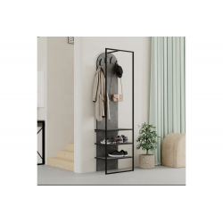 Έπιπλο εισόδου Archy pakoworld μελαμίνης ανθρακί 53x32x180εκ