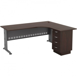 SUPERIOR Γραφείο Δεξιά γωνία Γκρι/Wenge 180x70/150x60cm
